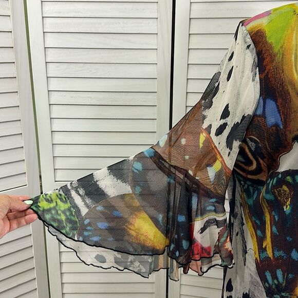 Zoe Tunic Top Size XL Bell Sleeve - Picture 3 of 9